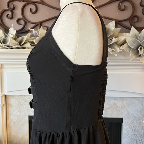 Vintage Ruffle Dress w/ Hi-Lo Hem Goth Steampunk Dress, Black, Size Small, NWOT - Picture 11 of 16